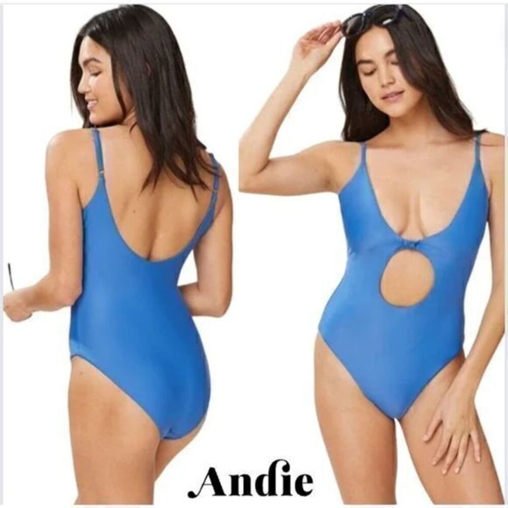 Andie Swimwear The Santorini‎ One Piece Size Extra Small Horizon Blue